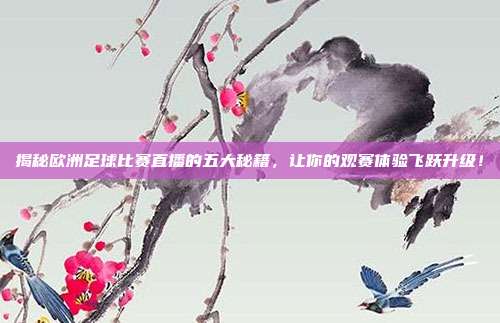 揭秘欧洲足球比赛直播的五大秘籍,让你的观赛体验飞跃升级!