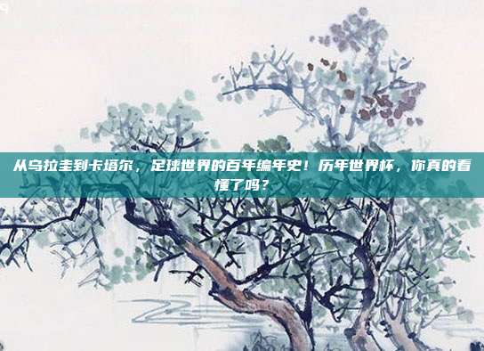 从乌拉圭到卡塔尔，足球世界的百年编年史！历年世界杯，你真的看懂了吗？