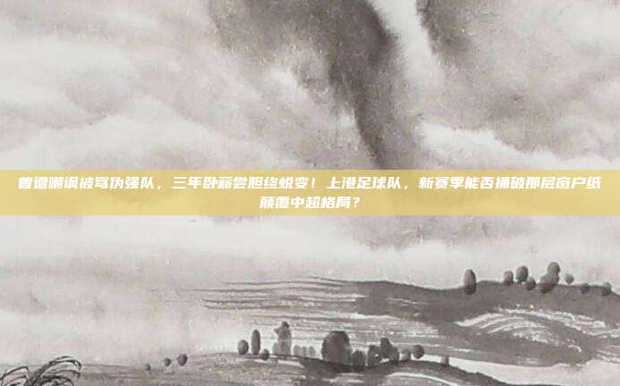 曾遭嘲讽被骂伪强队，三年卧薪尝胆终蜕变！上港足球队，新赛季能否捅破那层窗户纸颠覆中超格局？