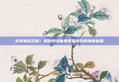 女排激战正酣!揭秘腾讯体育直播背后的独家秘籍