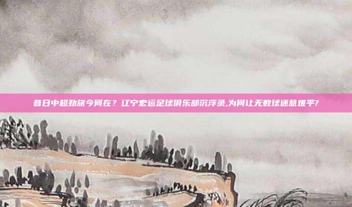 昔日中超劲旅今何在？辽宁宏运足球俱乐部沉浮录,为何让无数球迷意难平?