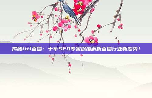 揭秘ittf直播：十年SEO专家深度解析直播行业新趋势！