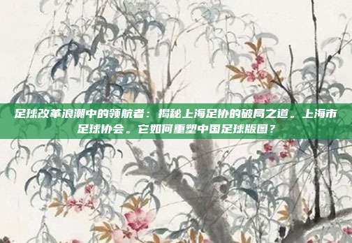 足球改革浪潮中的领航者：揭秘上海足协的破局之道。上海市足球协会。它如何重塑中国足球版图？