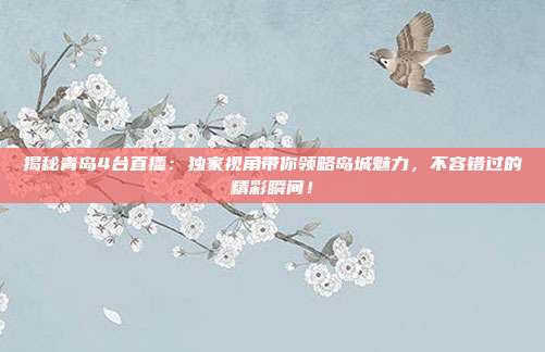 揭秘青岛4台直播：独家视角带你领略岛城魅力，不容错过的精彩瞬间！