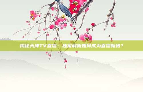 揭秘天津TV直播：独家解析如何成为直播新贵？