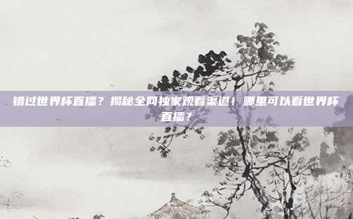 错过世界杯直播？揭秘全网独家观看渠道！哪里可以看世界杯直播？