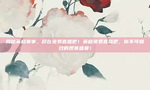 揭秘英超赛事,尽在免费直播吧!英超免费直播吧,你不可错过的观赛盛宴!