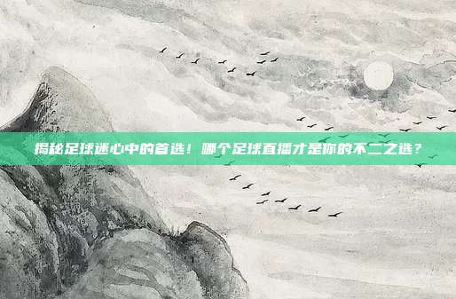 揭秘足球迷心中的首选！哪个足球直播才是你的不二之选？