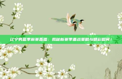 辽宁男篮季前赛直播:揭秘新赛季备战策略与精彩瞬间!