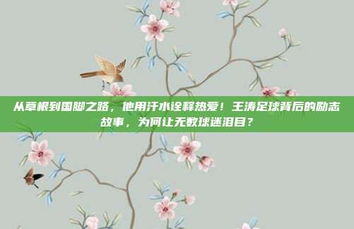 从草根到国脚之路，他用汗水诠释热爱！王涛足球背后的励志故事，为何让无数球迷泪目？