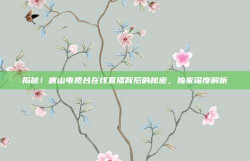 揭秘！唐山电视台在线直播背后的秘密，独家深度解析