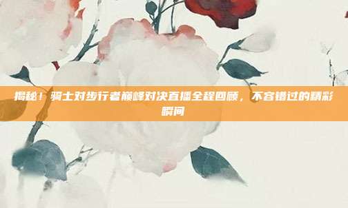 揭秘!骑士对步行者巅峰对决直播全程回顾,不容错过的精彩瞬间