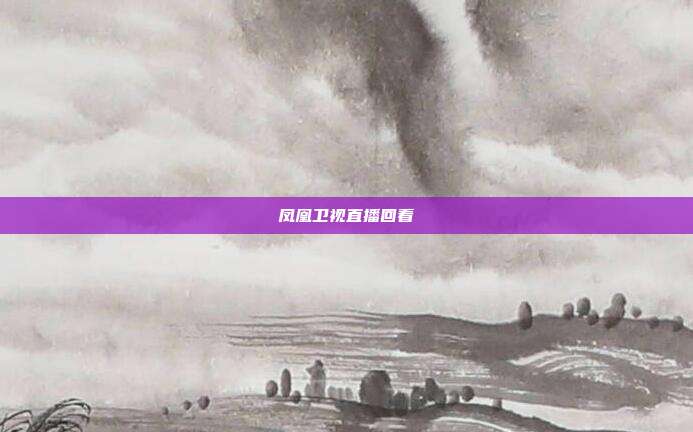 凤凰卫视直播回看