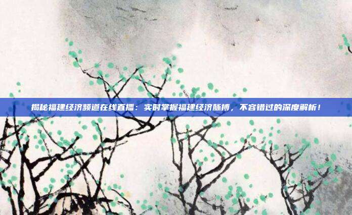 揭秘福建经济频道在线直播:实时掌握福建经济脉搏,不容错过的深度解析!