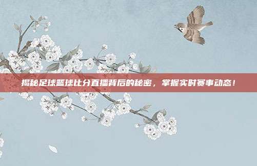 揭秘足球篮球比分直播背后的秘密，掌握实时赛事动态！