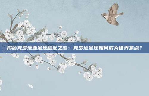 揭秘克罗地亚足球崛起之谜：克罗地足球如何成为世界焦点？