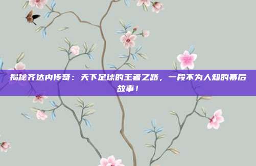 揭秘齐达内传奇：天下足球的王者之路，一段不为人知的幕后故事！