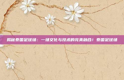 揭秘泰国足球场：一场文化与技术的完美融合！泰国足球场
