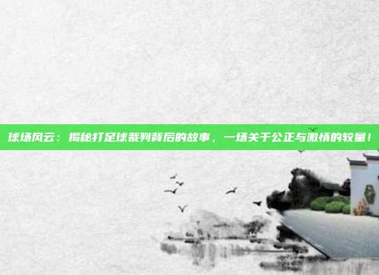 球场风云：揭秘打足球裁判背后的故事，一场关于公正与激情的较量！