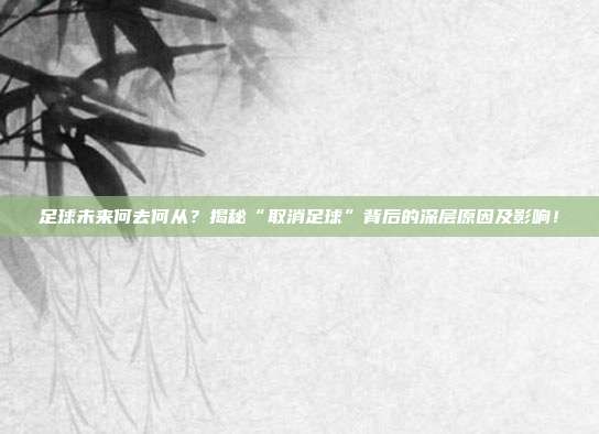 足球未来何去何从？揭秘“取消足球”背后的深层原因及影响！