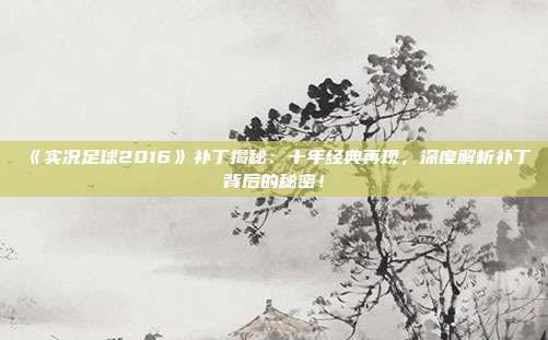 《实况足球2016》补丁揭秘：十年经典再现，深度解析补丁背后的秘密！