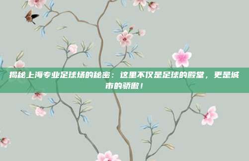 揭秘上海专业足球场的秘密:这里不仅是足球的殿堂,更是城市的骄傲!