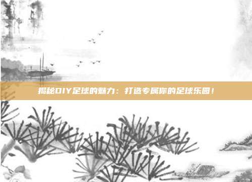 揭秘DIY足球的魅力：打造专属你的足球乐园！