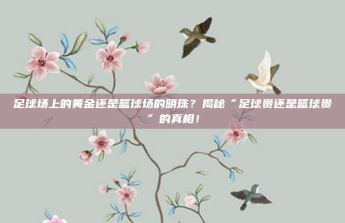 足球场上的黄金还是篮球场的明珠?揭秘“足球贵还是篮球贵”的真相!