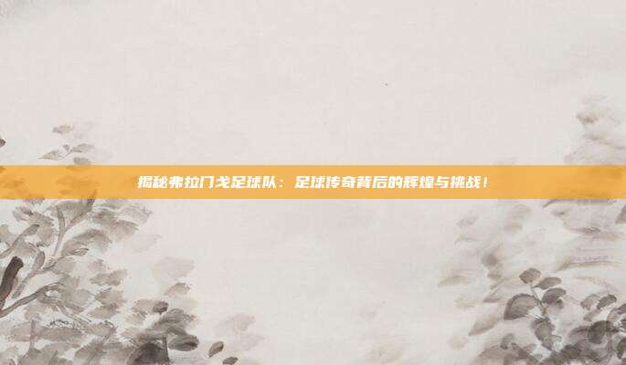 揭秘弗拉门戈足球队：足球传奇背后的辉煌与挑战！