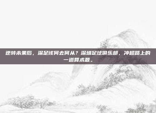 逆转未果后，深足该何去何从？深圳足球俱乐部，冲超路上的一道算术题。