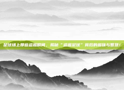 足球场上那些逗趣瞬间,揭秘“逗趣足球”背后的趣味与智慧!