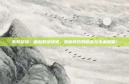 南阳足球:崛起的足球城,揭秘背后的秘密与未来展望!