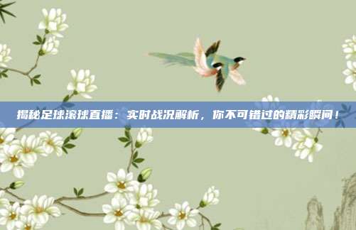 揭秘足球滚球直播:实时战况解析,你不可错过的精彩瞬间!