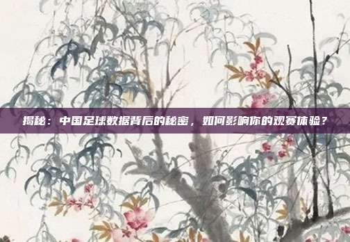 揭秘:中国足球数据背后的秘密,如何影响你的观赛体验?