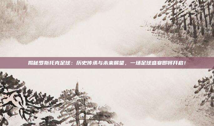 揭秘罗斯托克足球：历史传承与未来展望，一场足球盛宴即将开启！