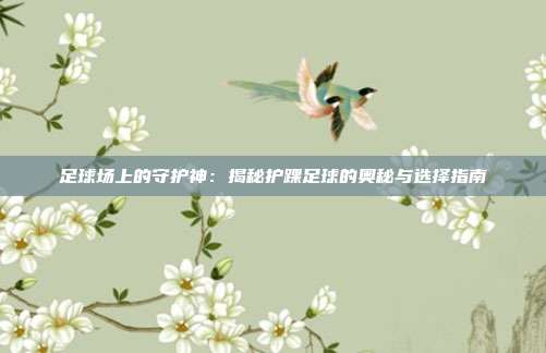 足球场上的守护神:揭秘护踝足球的奥秘与选择指南