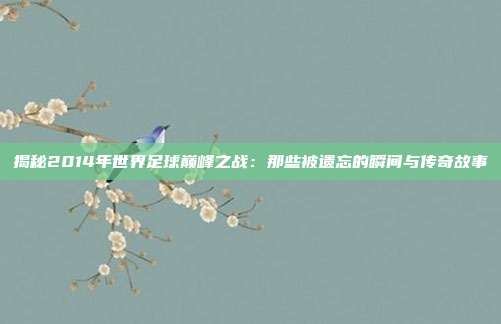 揭秘2014年世界足球巅峰之战:那些被遗忘的瞬间与传奇故事