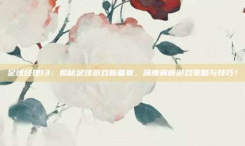 足球经理13:揭秘足球游戏新篇章,深度解析游戏策略与技巧!