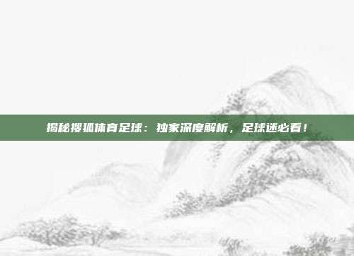 揭秘搜狐体育足球：独家深度解析，足球迷必看！