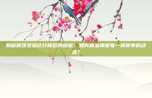 揭秘体球足球比分背后的秘密：如何精准捕捉每一场赛事的动态？