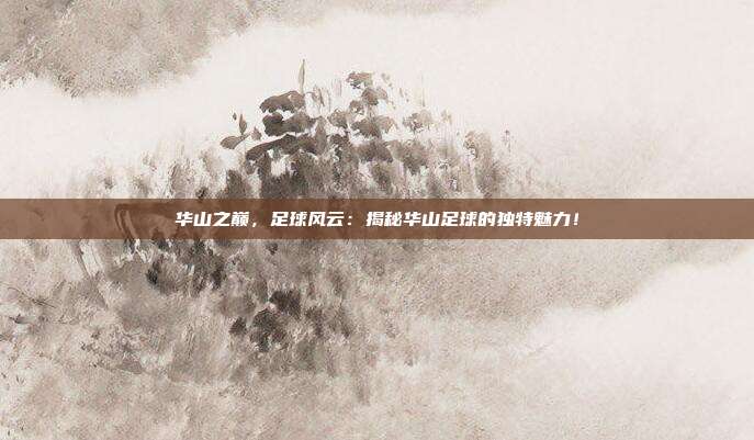 华山之巅,足球风云:揭秘华山足球的独特魅力!