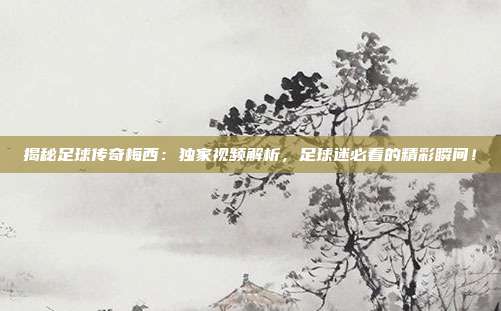 揭秘足球传奇梅西：独家视频解析，足球迷必看的精彩瞬间！
