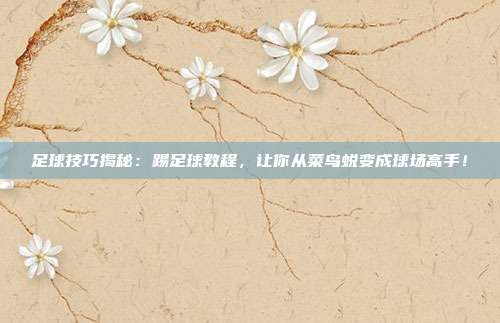 足球技巧揭秘:踢足球教程,让你从菜鸟蜕变成球场高手!