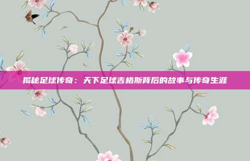 揭秘足球传奇：天下足球吉格斯背后的故事与传奇生涯