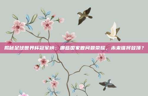 揭秘足球世界杯冠军榜：哪些国家曾问鼎荣耀，未来谁将登顶？