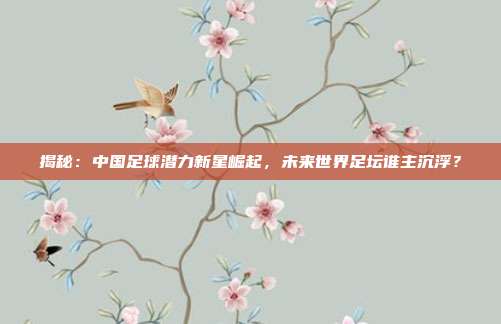 揭秘：中国足球潜力新星崛起，未来世界足坛谁主沉浮？