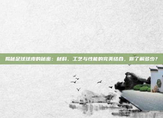 揭秘足球球皮的秘密：材料、工艺与性能的完美结合，你了解多少？