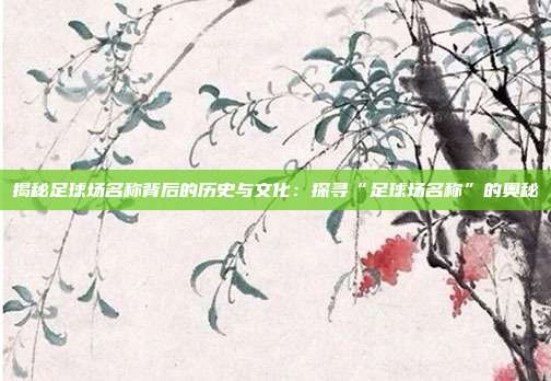 揭秘足球场名称背后的历史与文化:探寻“足球场名称”的奥秘