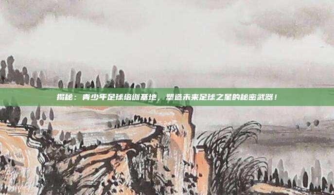 揭秘:青少年足球培训基地,塑造未来足球之星的秘密武器!