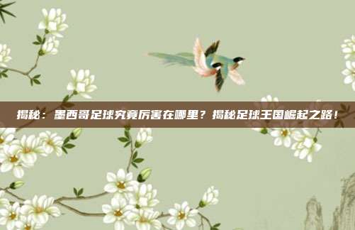 揭秘:墨西哥足球究竟厉害在哪里?揭秘足球王国崛起之路!